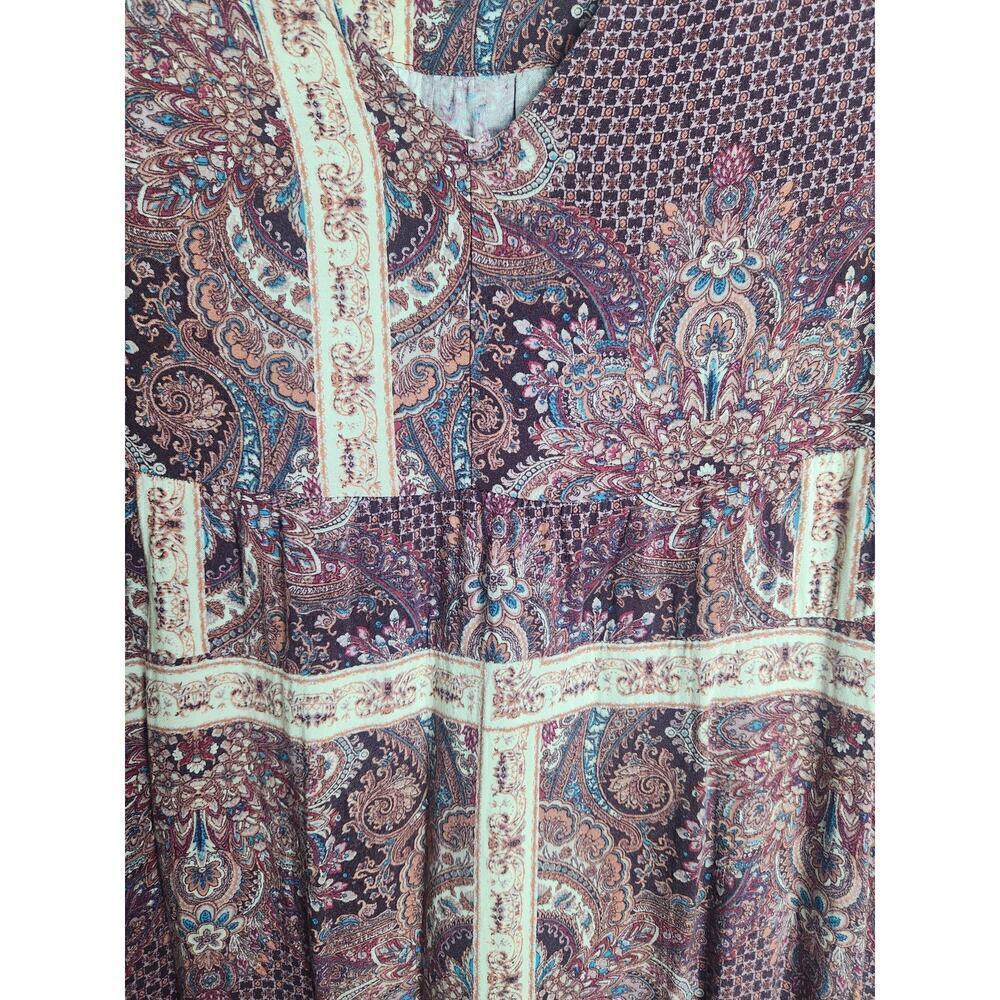 Altar'd State Midi dress sz S missing brand tag patchwork Paisley boho cottage - Picture 2 of 8